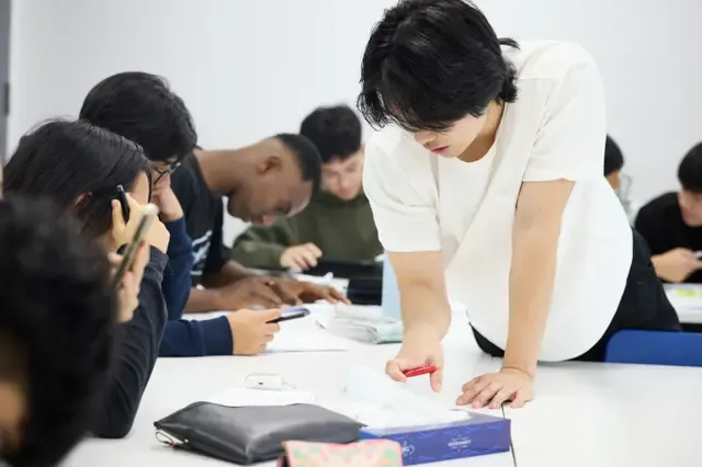 Students working in workshop