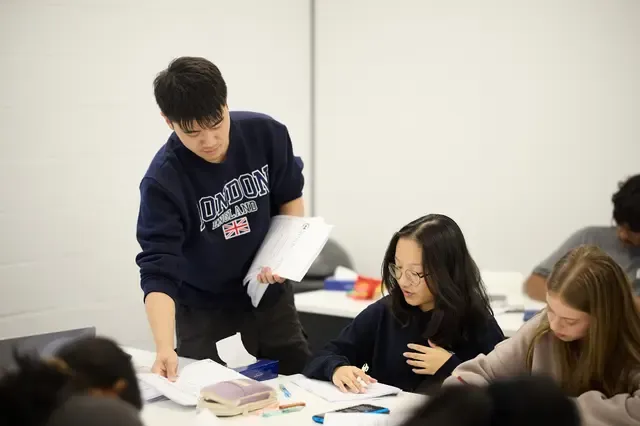 Students collaborating in workshop